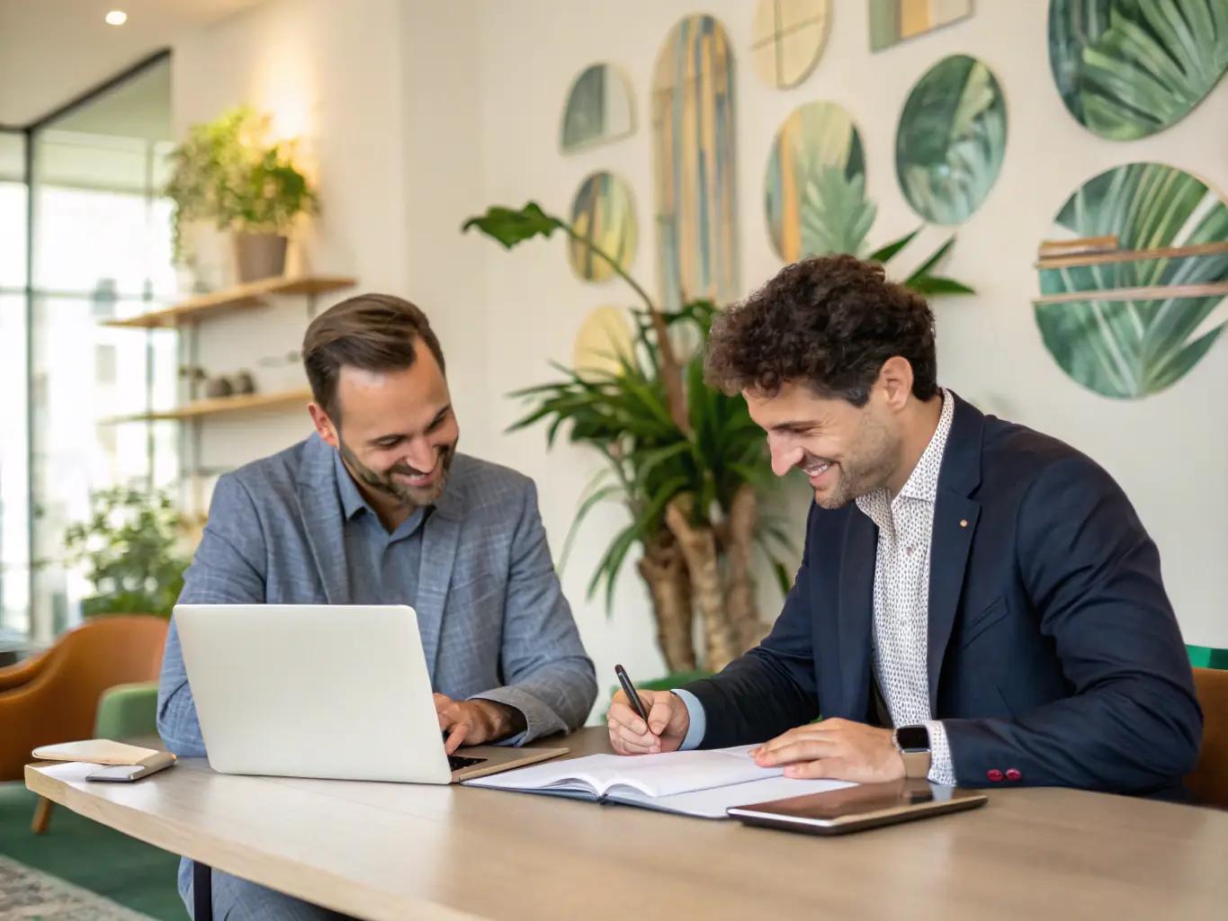 A professional image of a business consultant providing strategic advice to a startup founder, emphasizing the personalized and expert guidance offered by dreamspark.fun's consulting services.